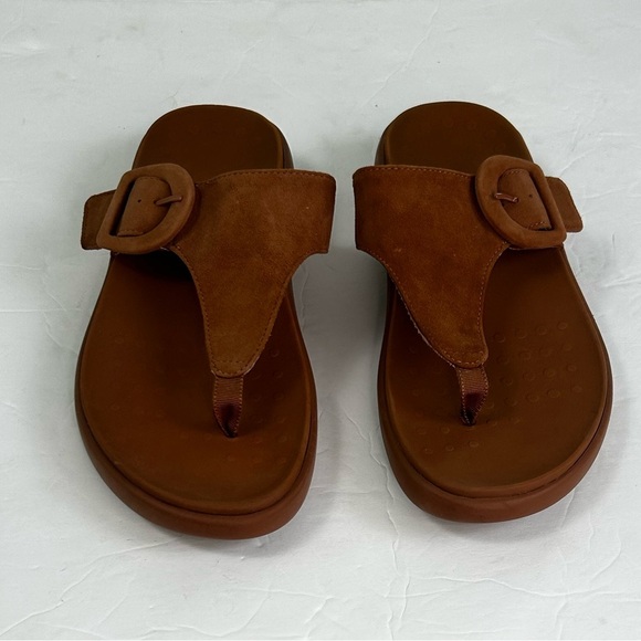 Vionic Activate RX Recovery Argan Brown Suede Platform Sandals Womens 9 Comfort - Picture 12 of 15